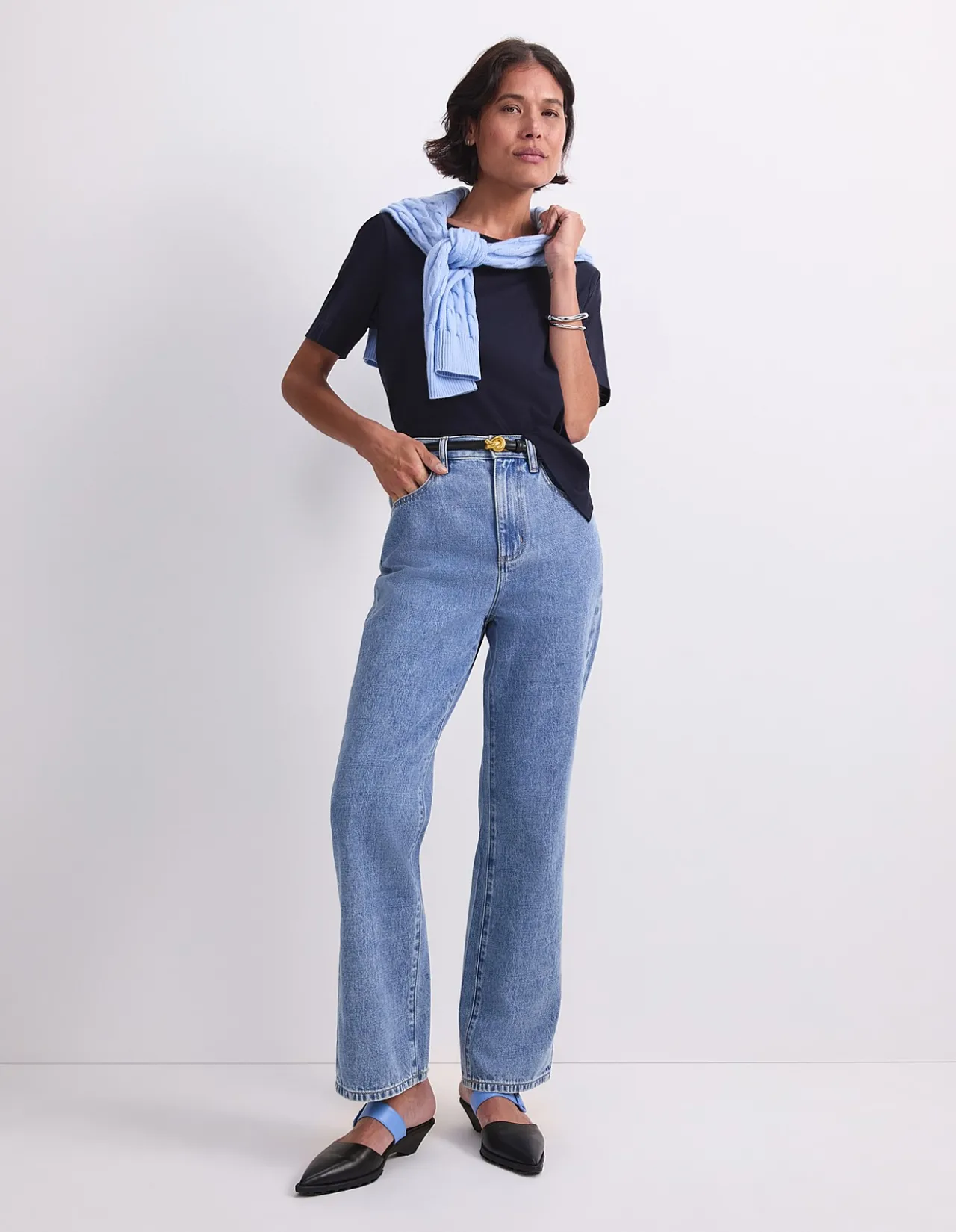 MERCERISED COTTON CREW TEE