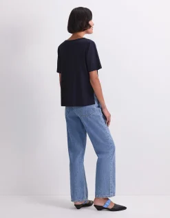 MERCERISED COTTON CREW TEE