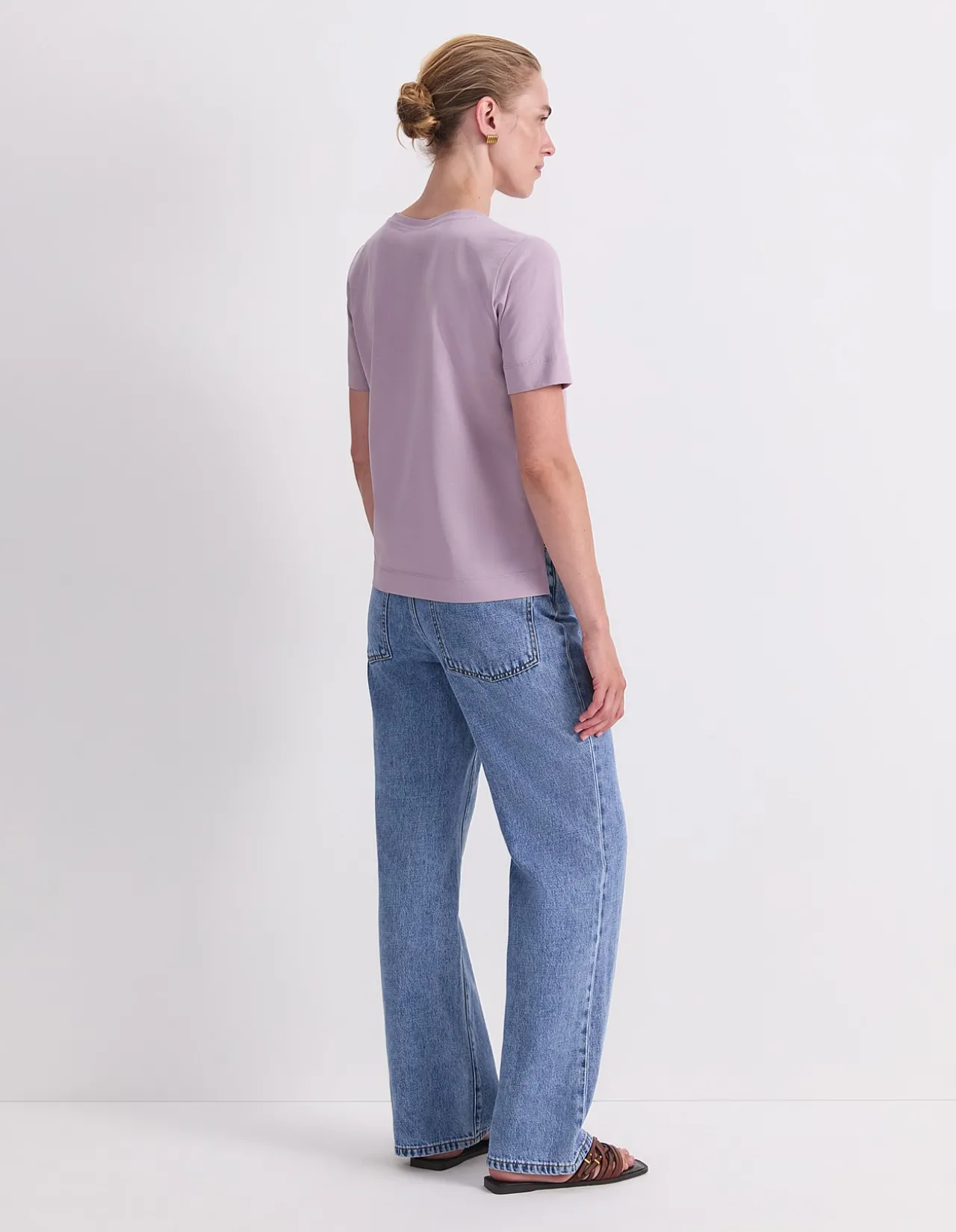MERCERISED COTTON CREW TEE
