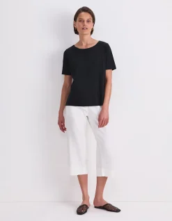 MERCERISED COTTON CREW TEE