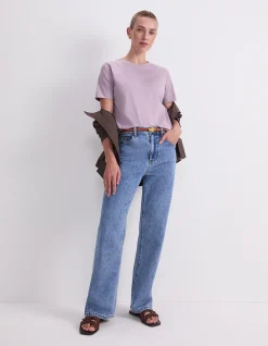 MERCERISED COTTON CREW TEE