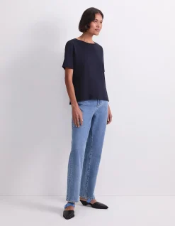 MERCERISED COTTON CREW TEE