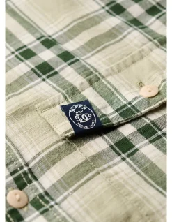 Merchant Linen Check Long Sleeve Shirt