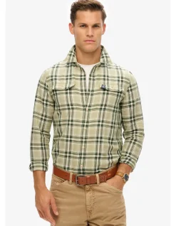 Merchant Linen Check Long Sleeve Shirt