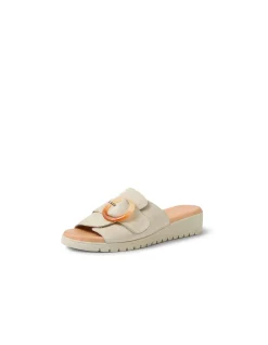 Merials Ring Buckle Leather Slides