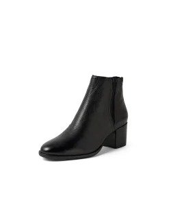Merils Rear Zip Block Heel Ankle Boots