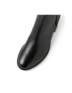 Merils Rear Zip Block Heel Ankle Boots