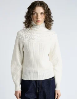 MERINO MODERN FAIRISLE TURTLE NECK KNIT