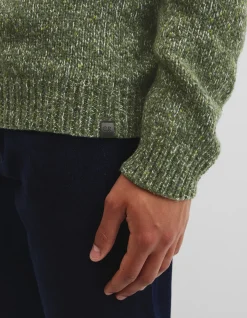 Merino Wool Blend Crew Neck Knit