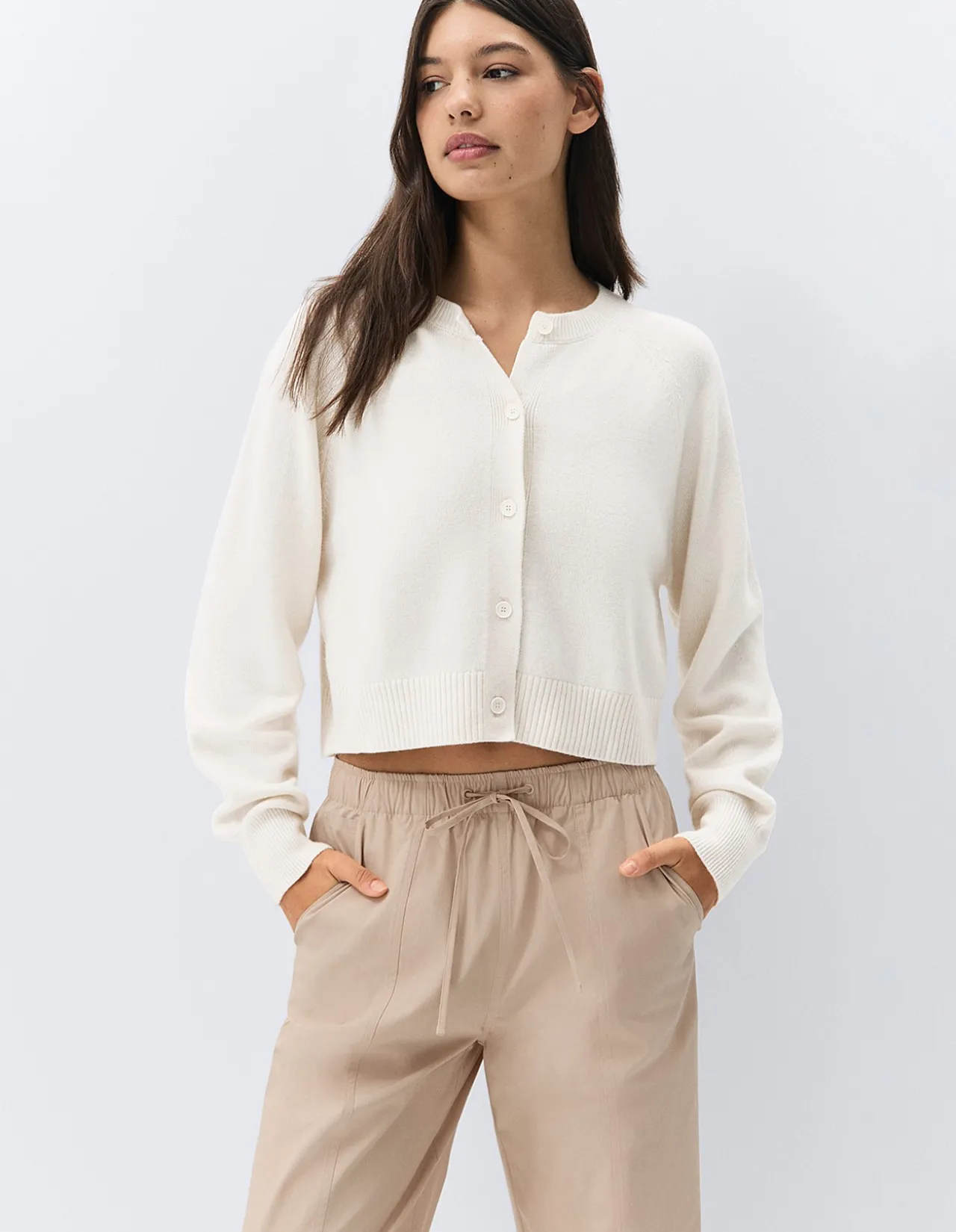 Merino Wool Cardigan: Ribbed Relaxed 100% Australian Merino Wool Classic