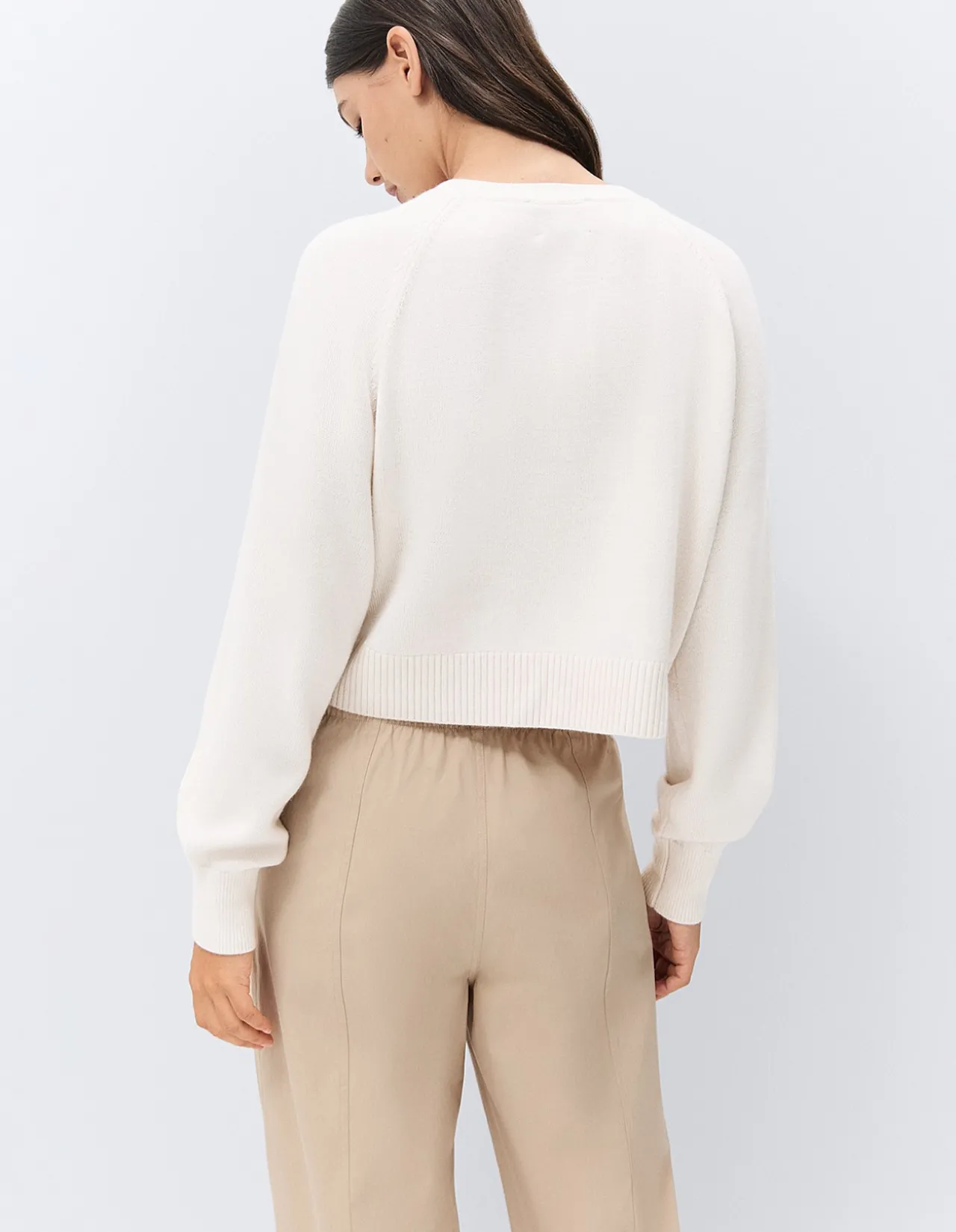 Merino Wool Cardigan: Ribbed Relaxed 100% Australian Merino Wool Classic