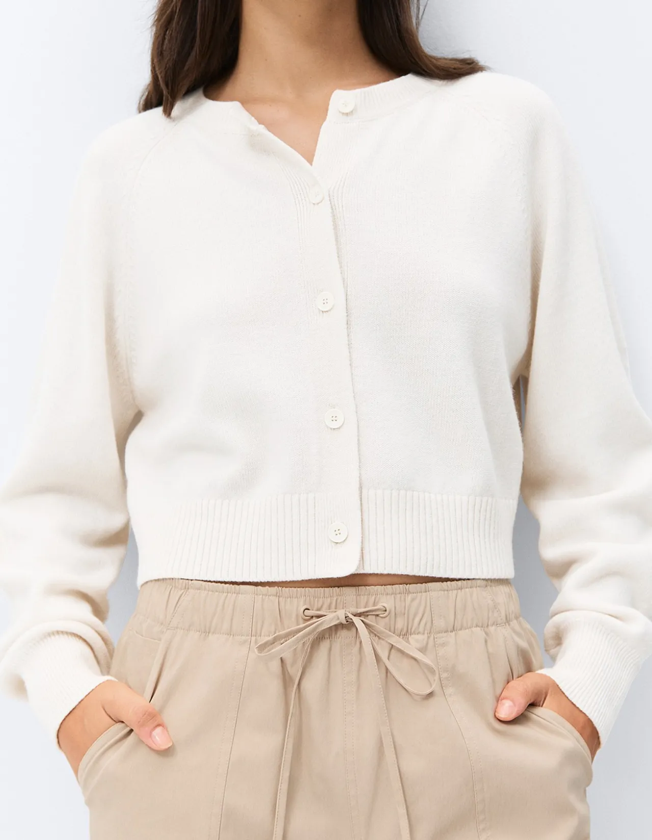 Merino Wool Cardigan: Ribbed Relaxed 100% Australian Merino Wool Classic