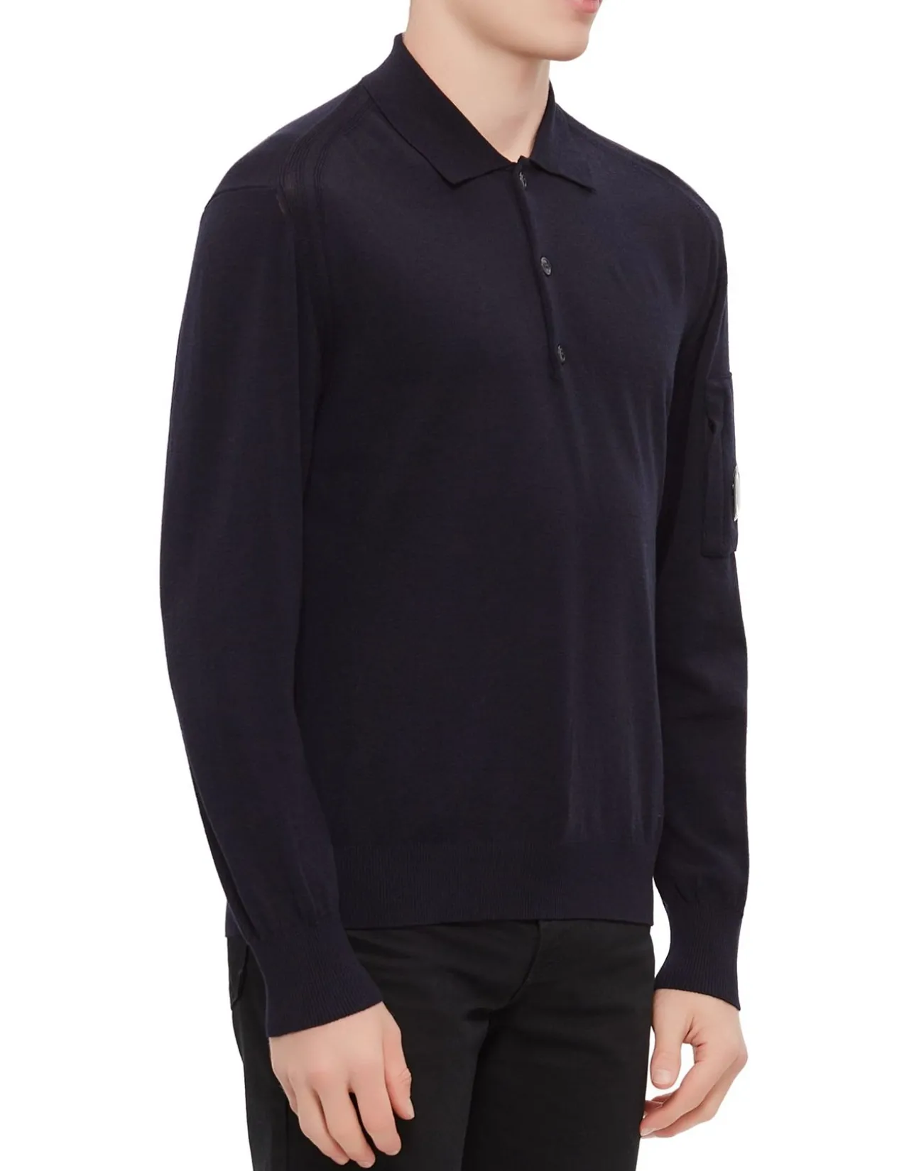 Merino Wool Polo Sweater