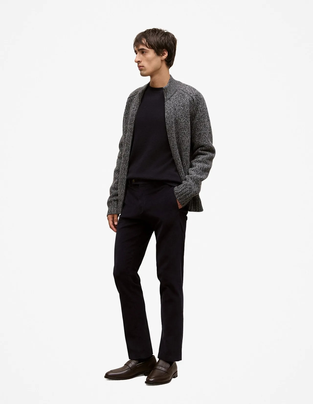 Merino Cable Detail Crew