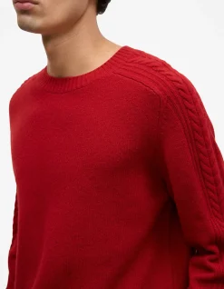 Merino Cable Detail Crew