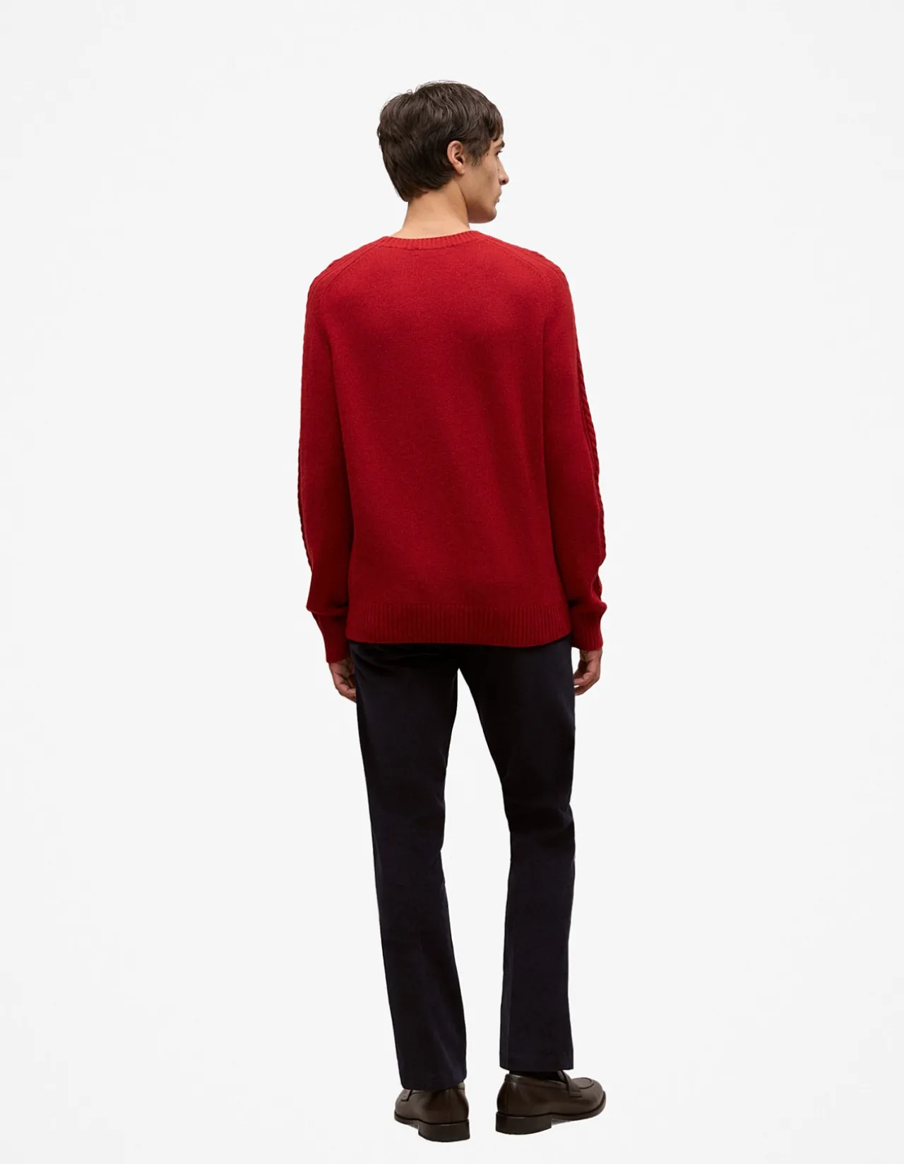Merino Cable Detail Crew