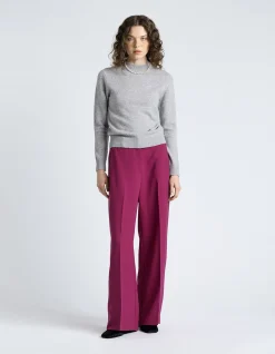 MERINO CASHMERE BLEND MOCK NECK KNIT