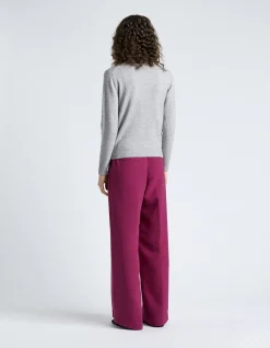 MERINO CASHMERE BLEND MOCK NECK KNIT