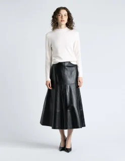 MERINO CASHMERE BLEND MOCK NECK KNIT