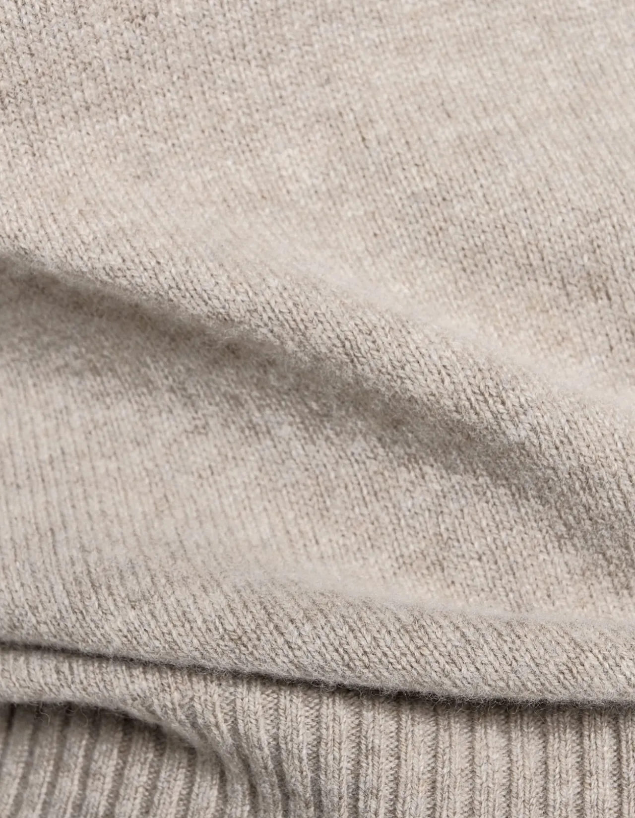 MERINO CASHMERE BLEND MOCK NECK KNIT