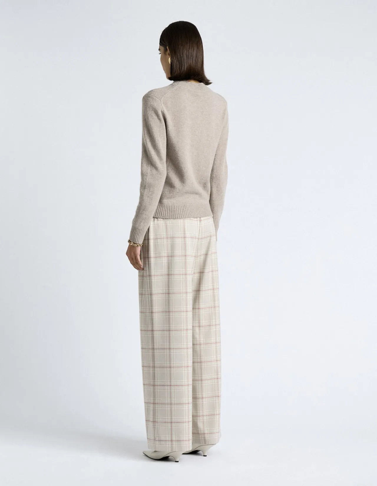 MERINO CASHMERE BLEND MOCK NECK KNIT
