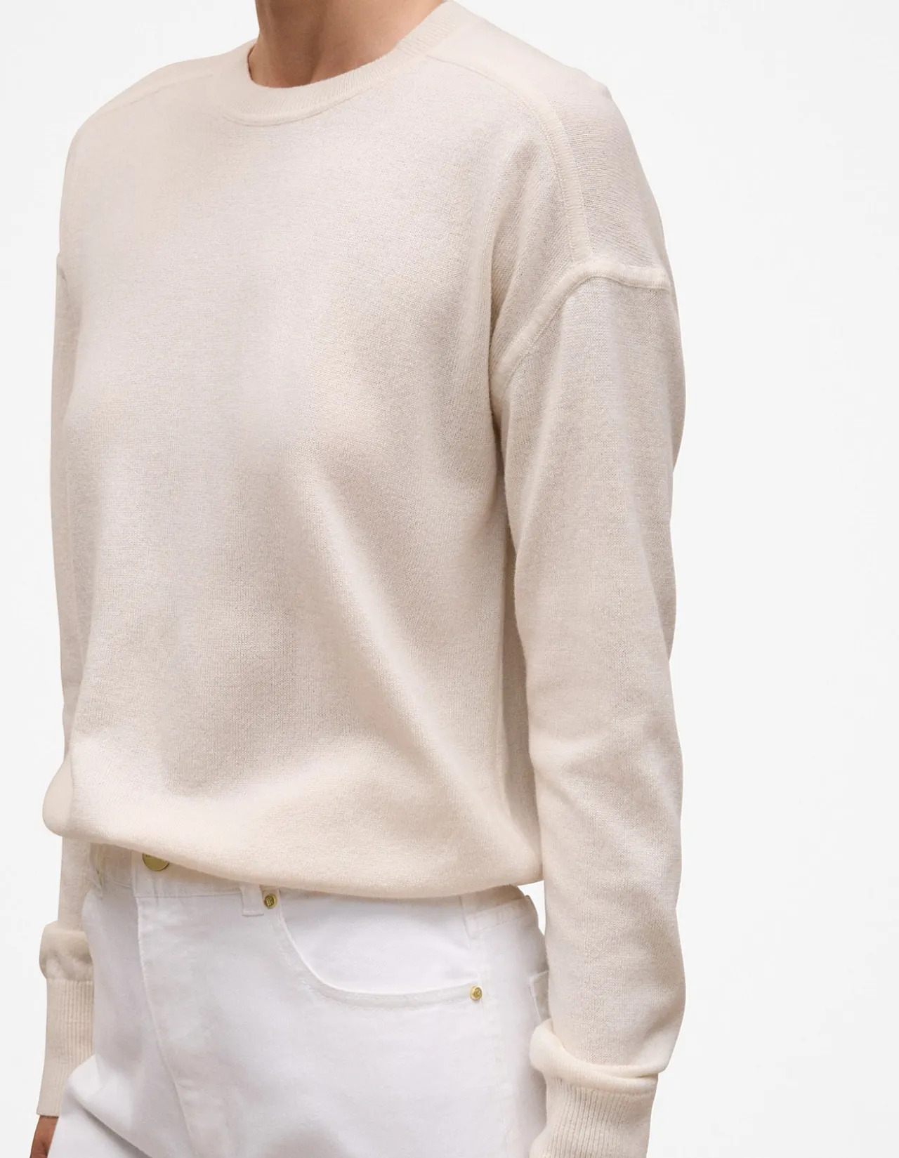 Merino Cashmere Forward Shoulder Seam Crew