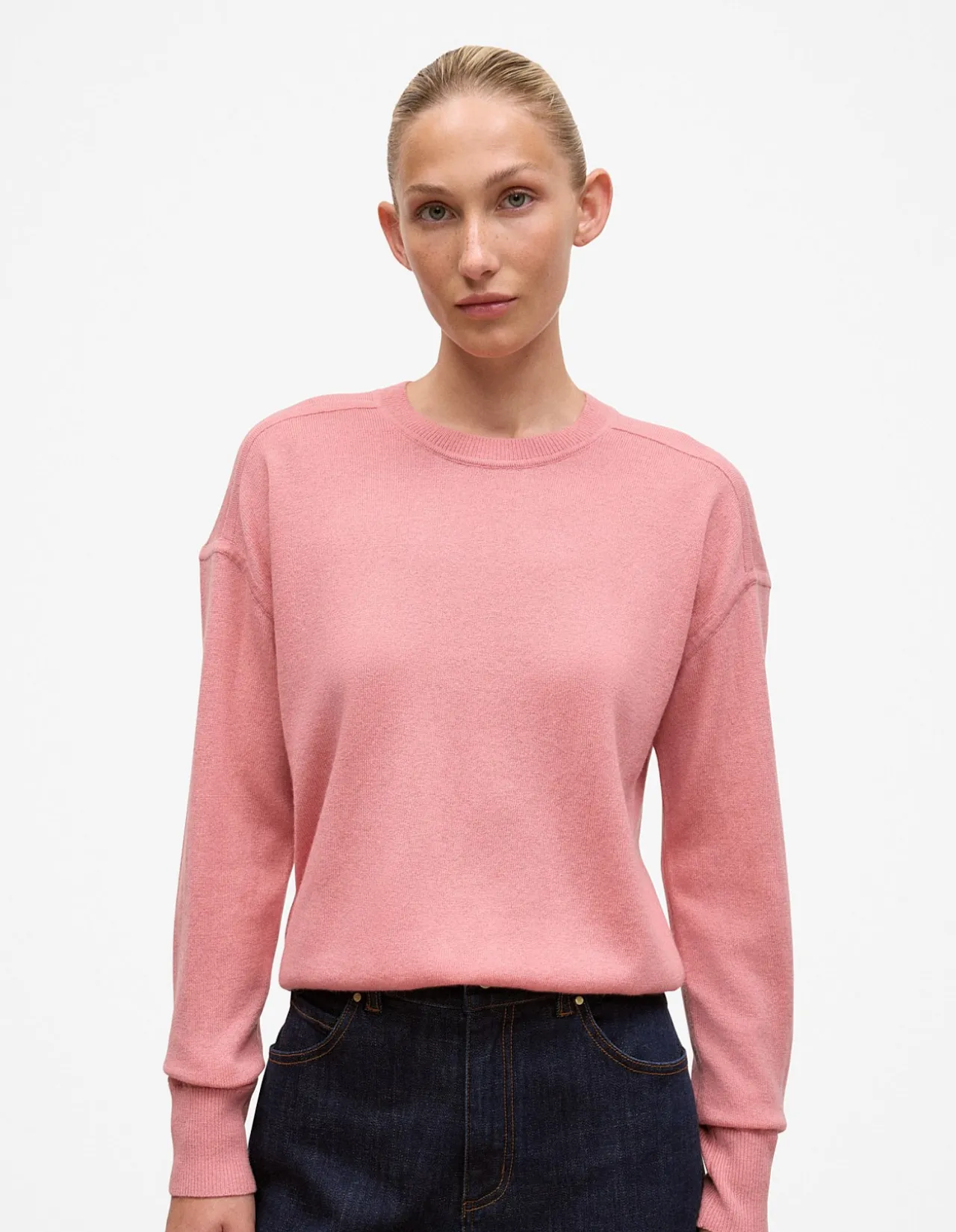 Merino Cashmere Forward Shoulder Seam Crew