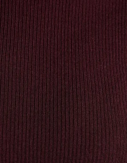 MERINO TURTLE NECK RIBBED KNIT