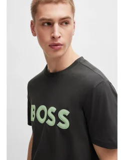 Mesh-Logo Cotton Jersey T-Shirt