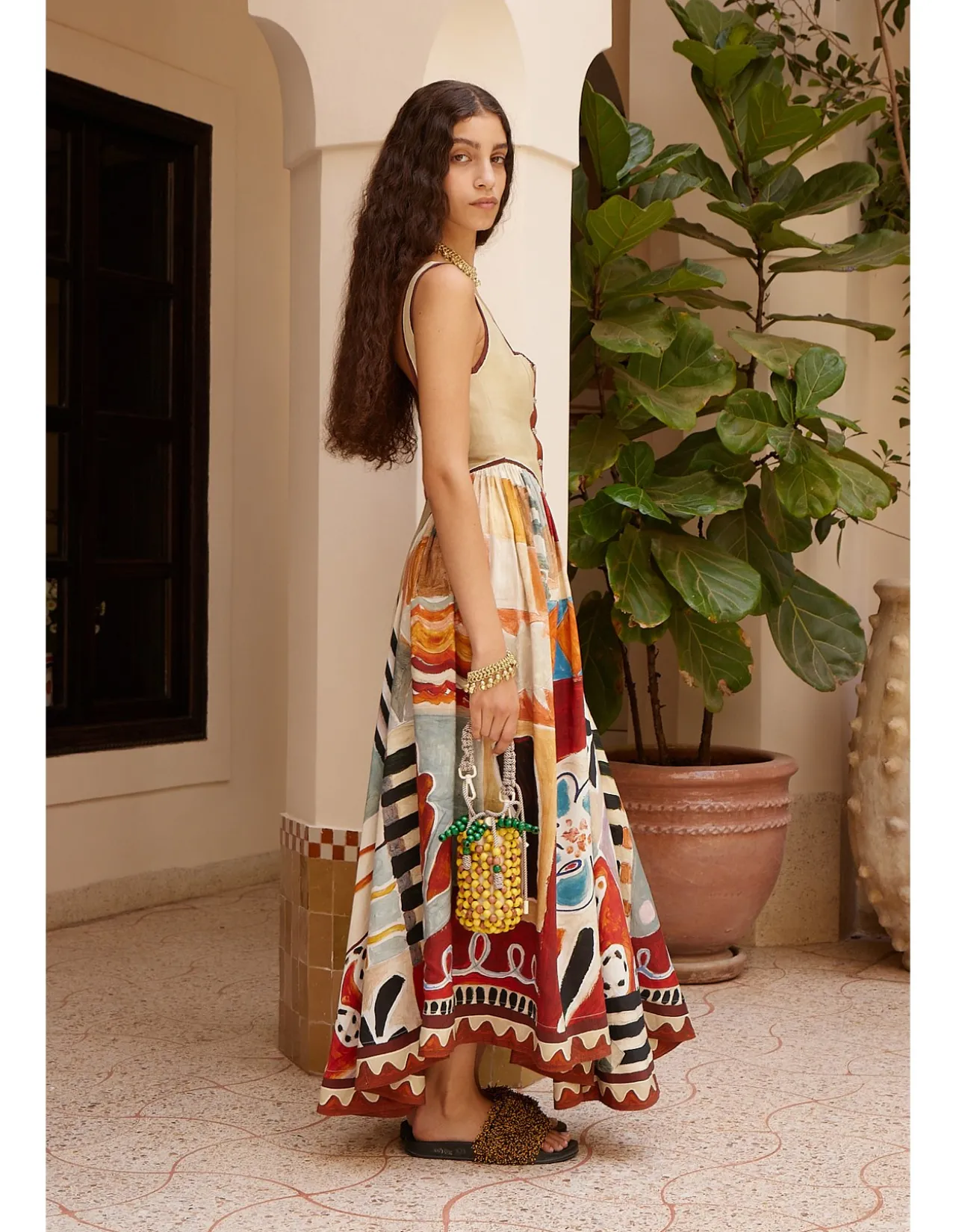 MICHELLE SQUARE NECK MIDI DRESS