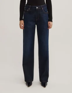 Mid Rise Straight Jeans
