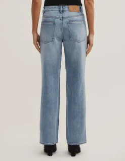 Mid Rise Straight Jeans
