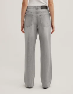 Mid Rise Straight Jeans