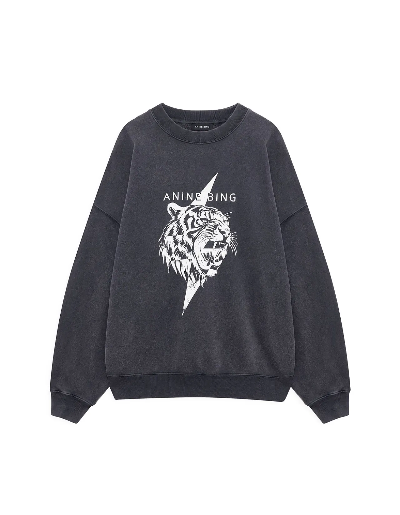 MILES SWEATSHIRT TIGER - VINTAGE BLACK