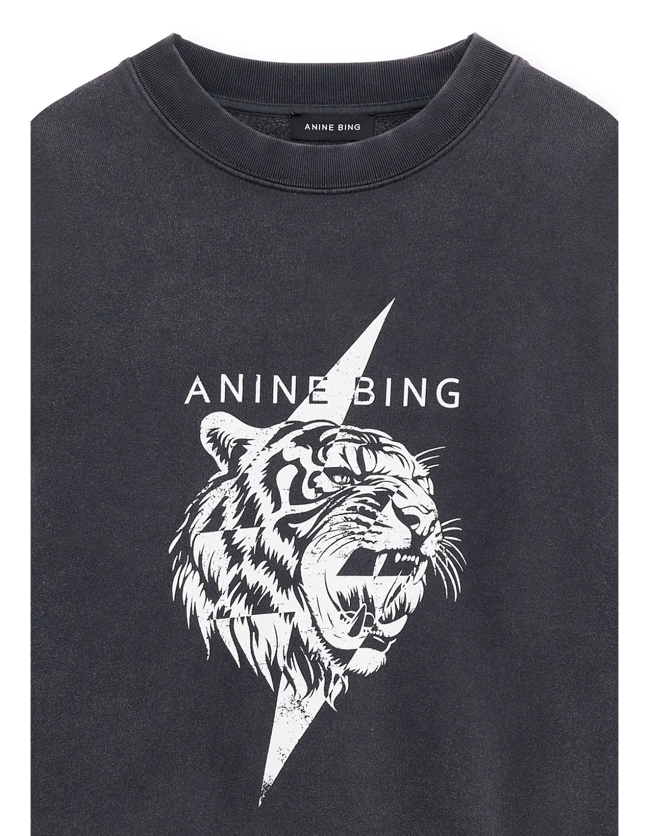MILES SWEATSHIRT TIGER - VINTAGE BLACK