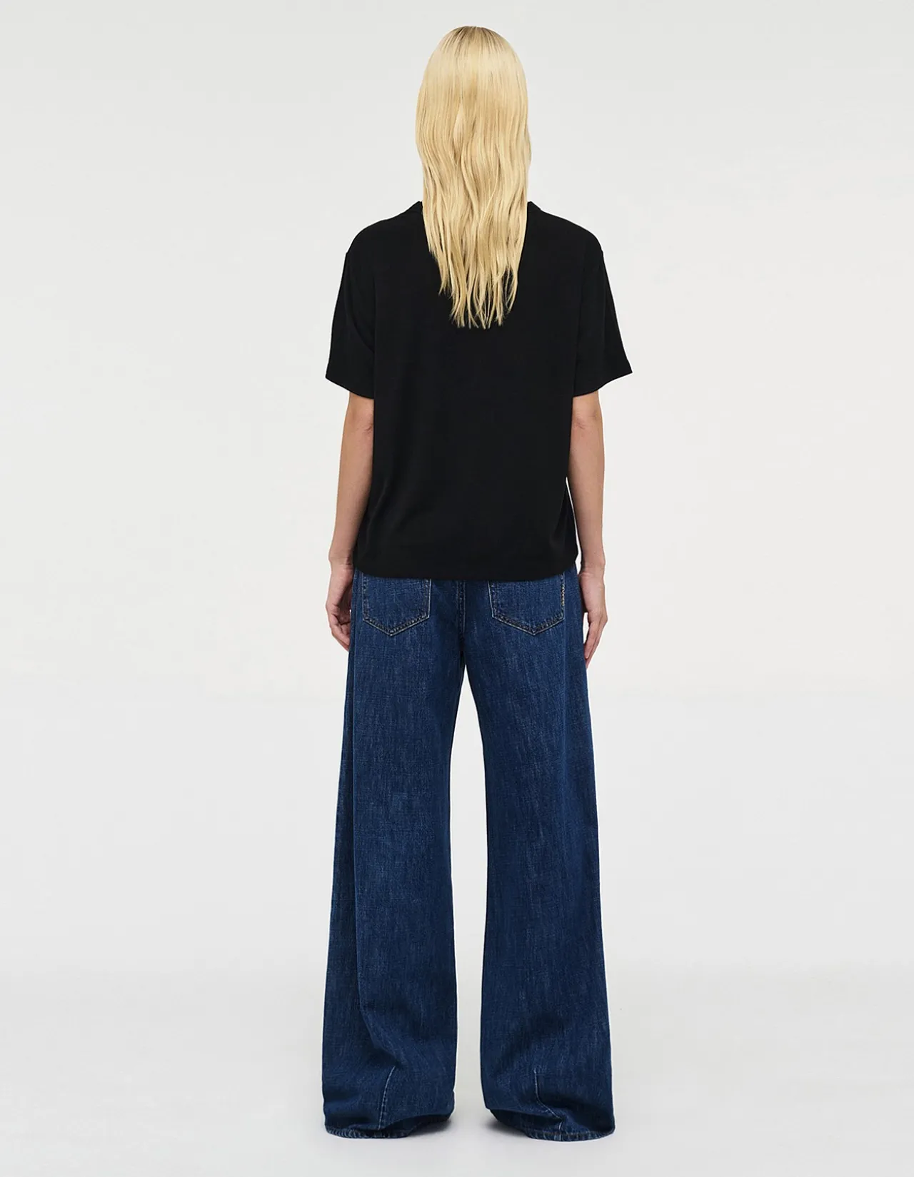Milla Wide Mid Rise Rigid Wide Leg Jeans