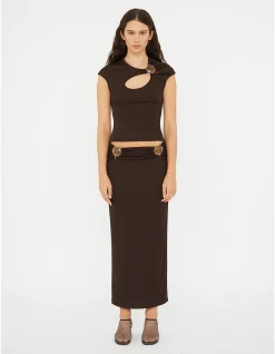 MINERAL STONE RUCHED MAXI SKIRT