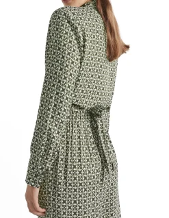 Mini Geo Wrap Shirt With Retro Geometric Print
