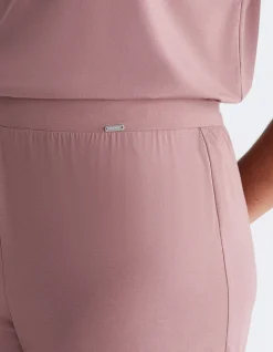 MINIMALIST MICRO WITH LACE LOUNGE SLEEP PANT CAPRI ROSE