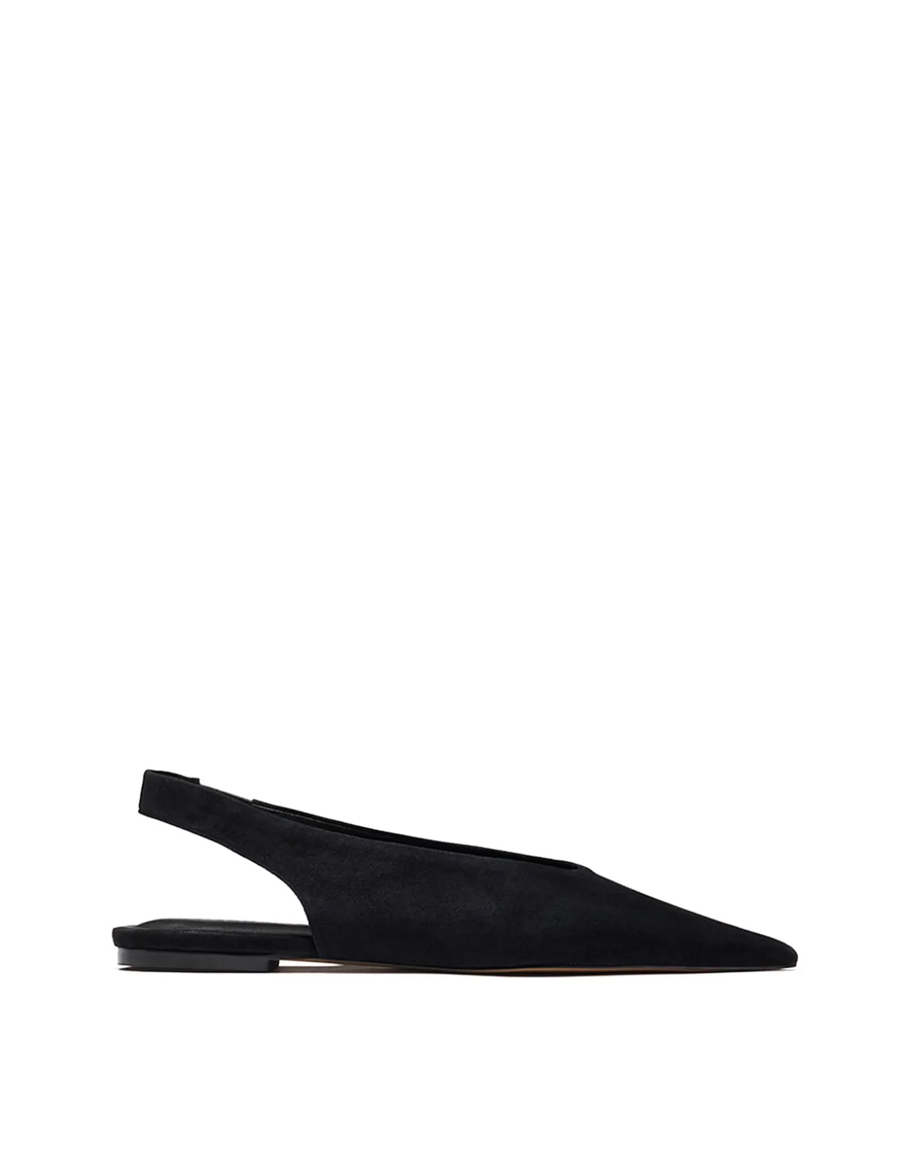 Mira Kid Suede Pointed Toe Slip-On Flat