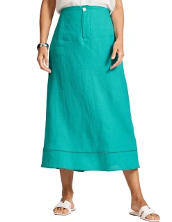 Miramar Linen High Waisted Maxi Skirt
