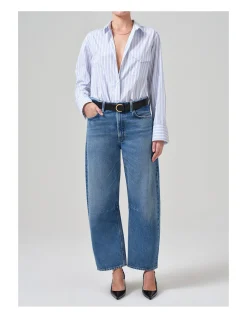 Miro High Rise Barrel Leg Denim Jeans