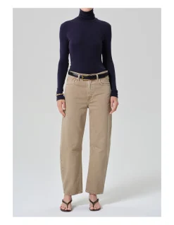 Miro High Rise Twill Barrel Leg Jean