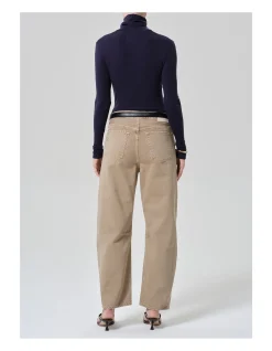 Miro High Rise Twill Barrel Leg Jean