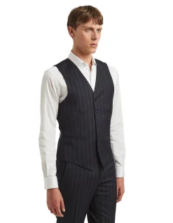 MIRO TEXTURED PINSTRIPE VEST