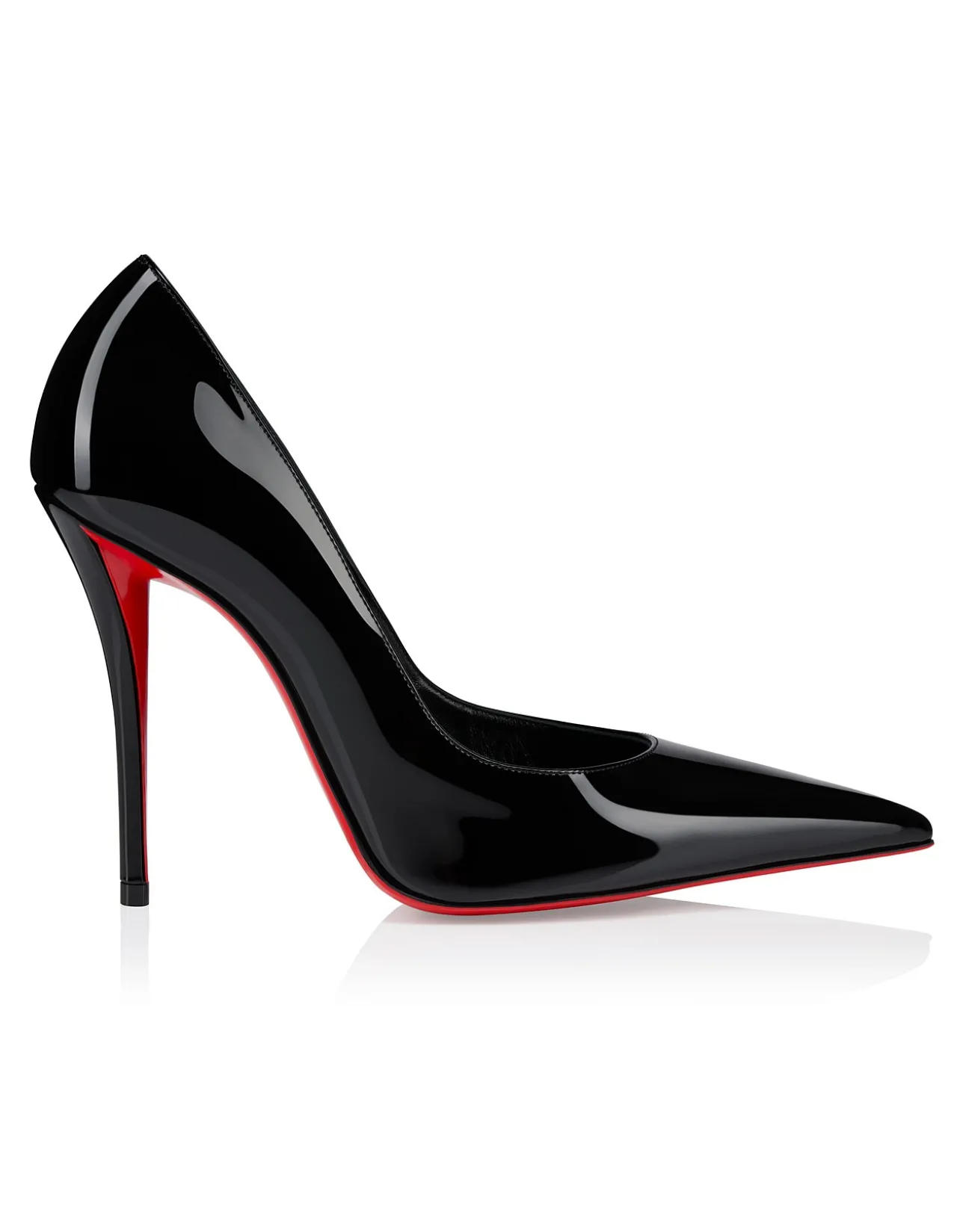 MISS Z 100MM PATENT LINING BLACK PUMPS