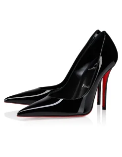 MISS Z 100MM PATENT LINING BLACK PUMPS