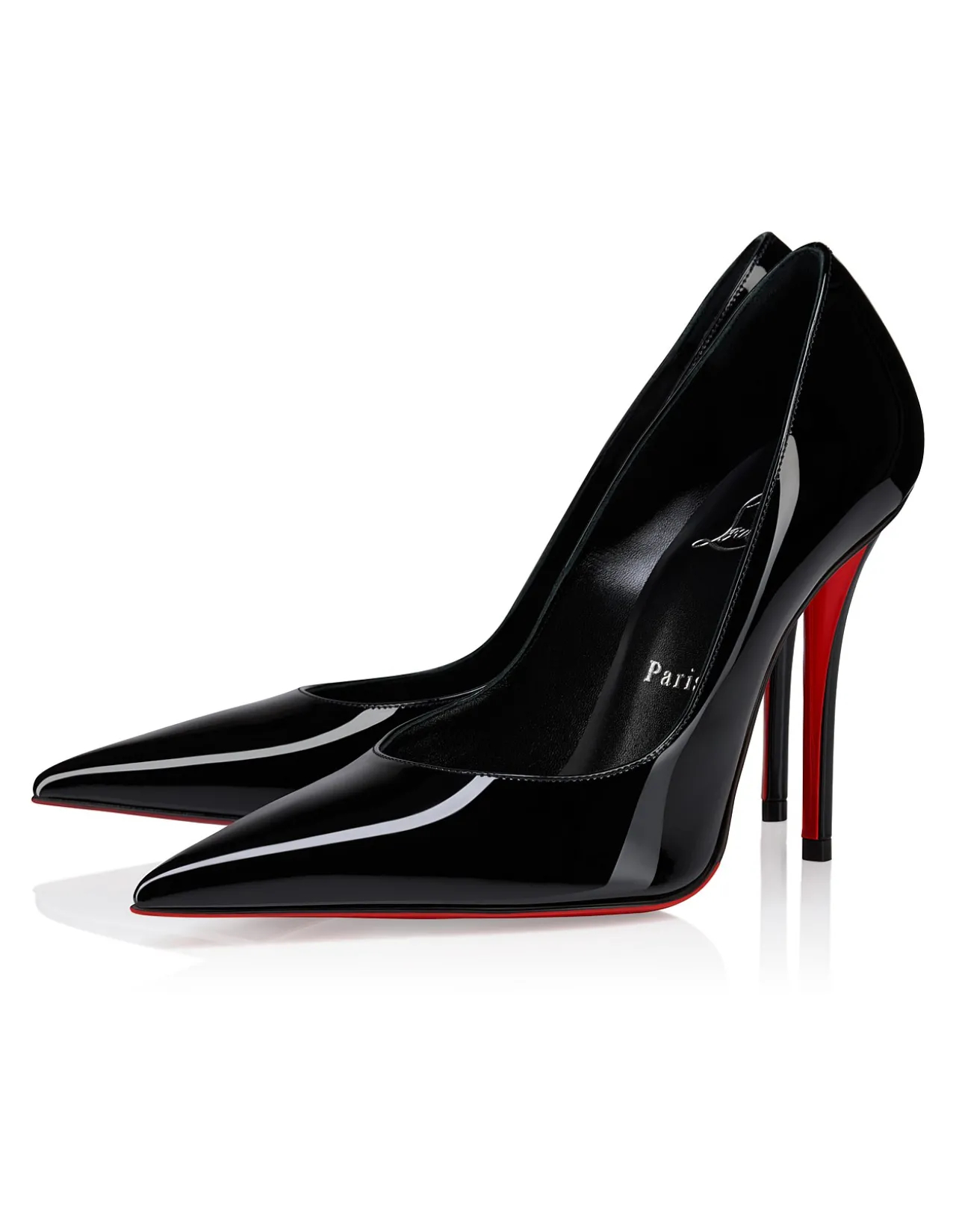 MISS Z 100MM PATENT LINING BLACK PUMPS