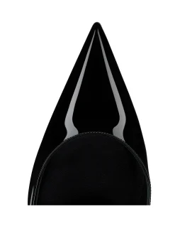 MISS Z 100MM PATENT LINING BLACK PUMPS