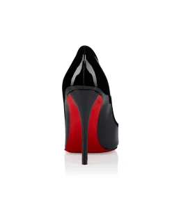 MISS Z 100MM PATENT LINING BLACK PUMPS